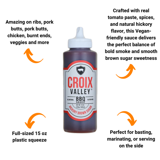 Croix Valley BBQ Sauce 4-Pack: Hickory Brown Sugar, Smokey Chipotle, Sweet Carolina Gold & Sweet Peach