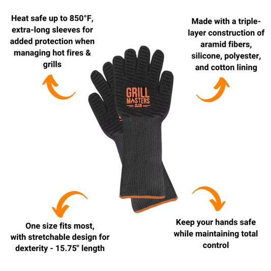Extra Long Grilling Gloves Infographic
