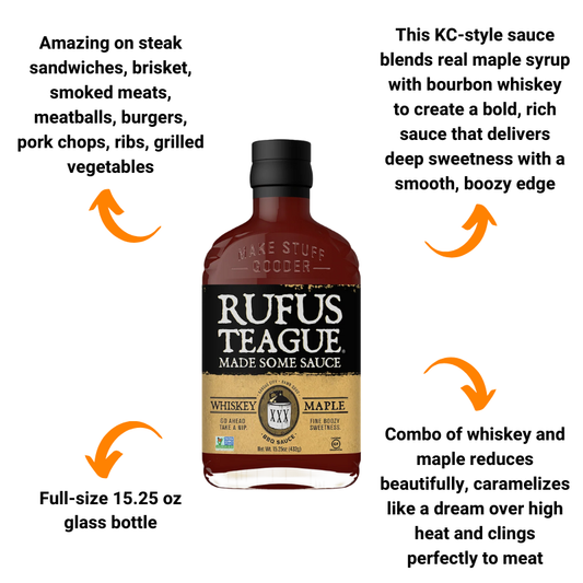 Rufus Teague Whiskey Maple BBQ Sauce (15.25 oz)