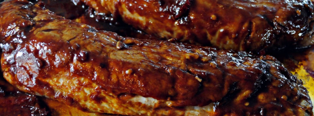 Teriyaki pork, glazed pork roast, Pow Pow Pork