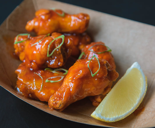 Chicken wings, buffalo chicken wings, mustard wings
