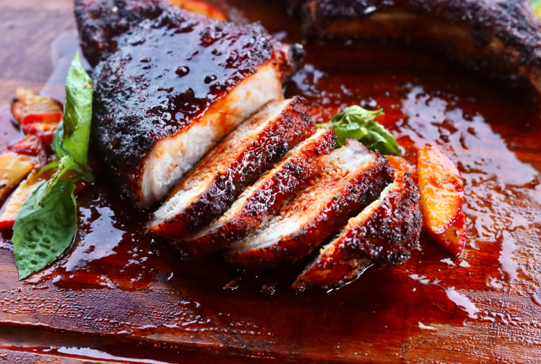 bourbon peach pork chops