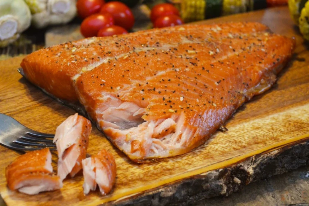 Brown Sugar-Brined Salmon with BBQ Glaze