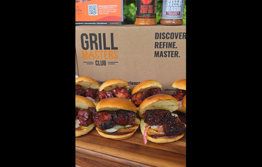 Sticky Pork Belly Burnt End Sliders