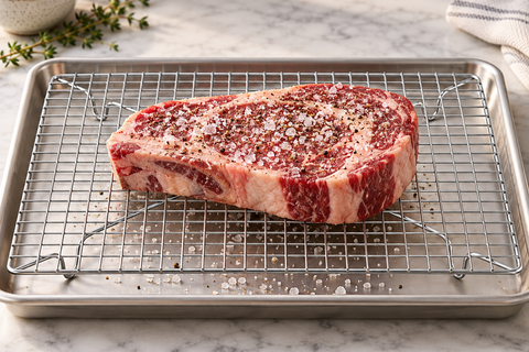 Dry Brined Reverse Seared Ribeye