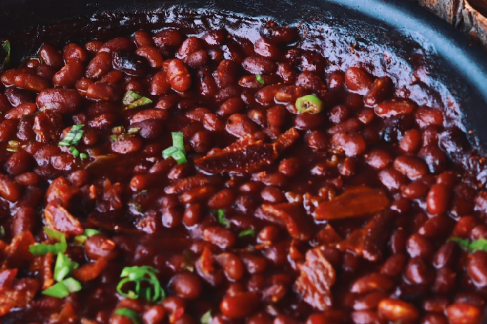 Mesquite Candied Bacon Beans Recipe