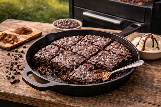 Smoked Espresso Cast Iron Skillet Brownies