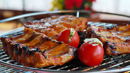 Grilled candied spare ribs