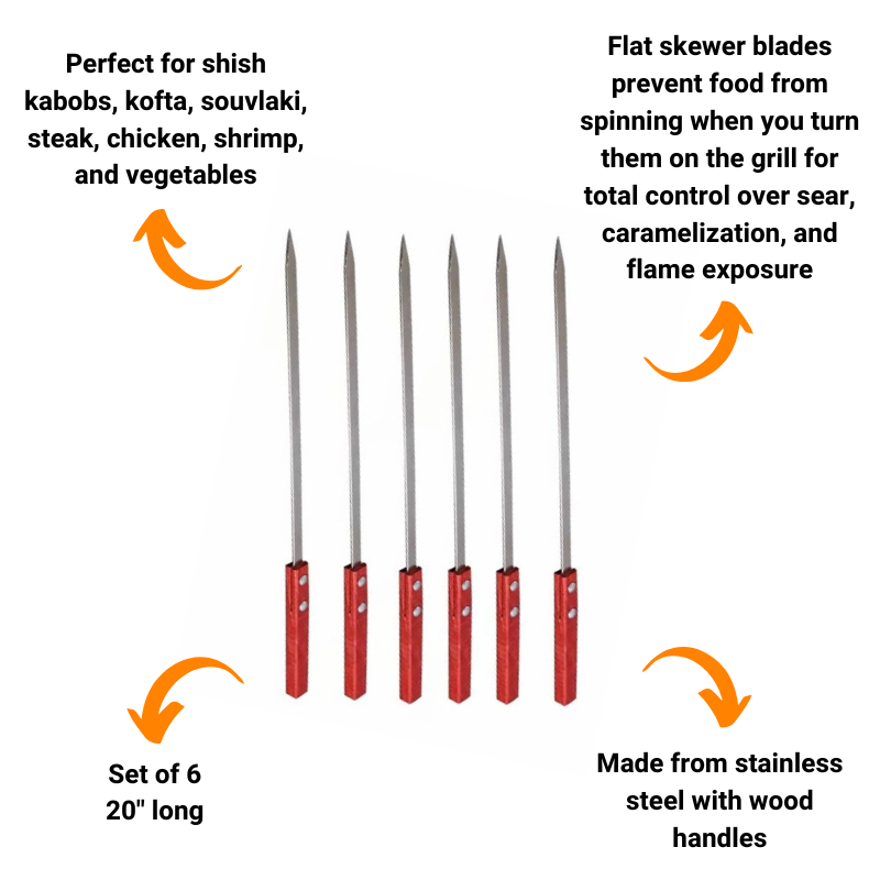 Mediterranean Live Fire Grilling Kit - Souvlaki, Kebab & Tzatziki Set