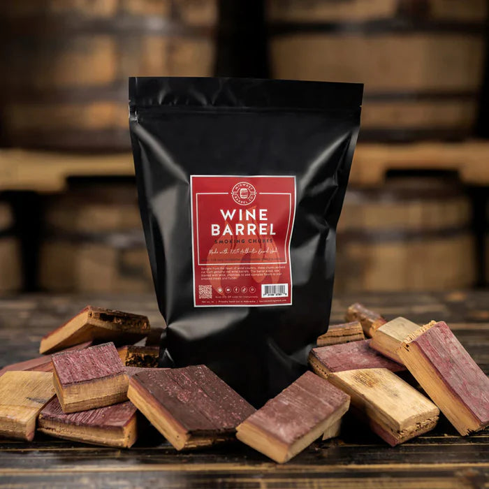 Premium Bourbon & Red Wine Barrel BBQ Smoking Wood Chunks by Midwest Barrel Co. (4 lb Bundle)