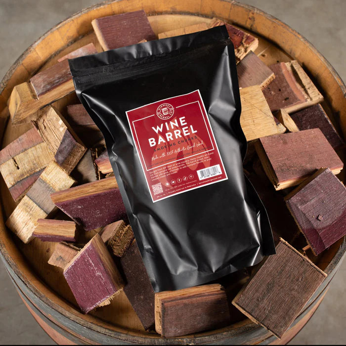 Premium Bourbon & Red Wine Barrel BBQ Smoking Wood Chunks by Midwest Barrel Co. (4 lb Bundle)