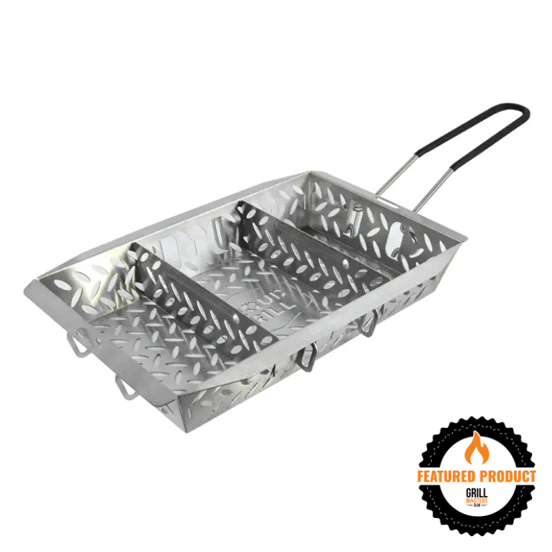 Adjustable UltraVersatile Stainless Steel Grill Basket w/ Detachable Handle by Proud Grill