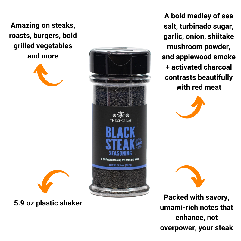 Black Steak Seasoning by The Spice Lab (5.9 oz)