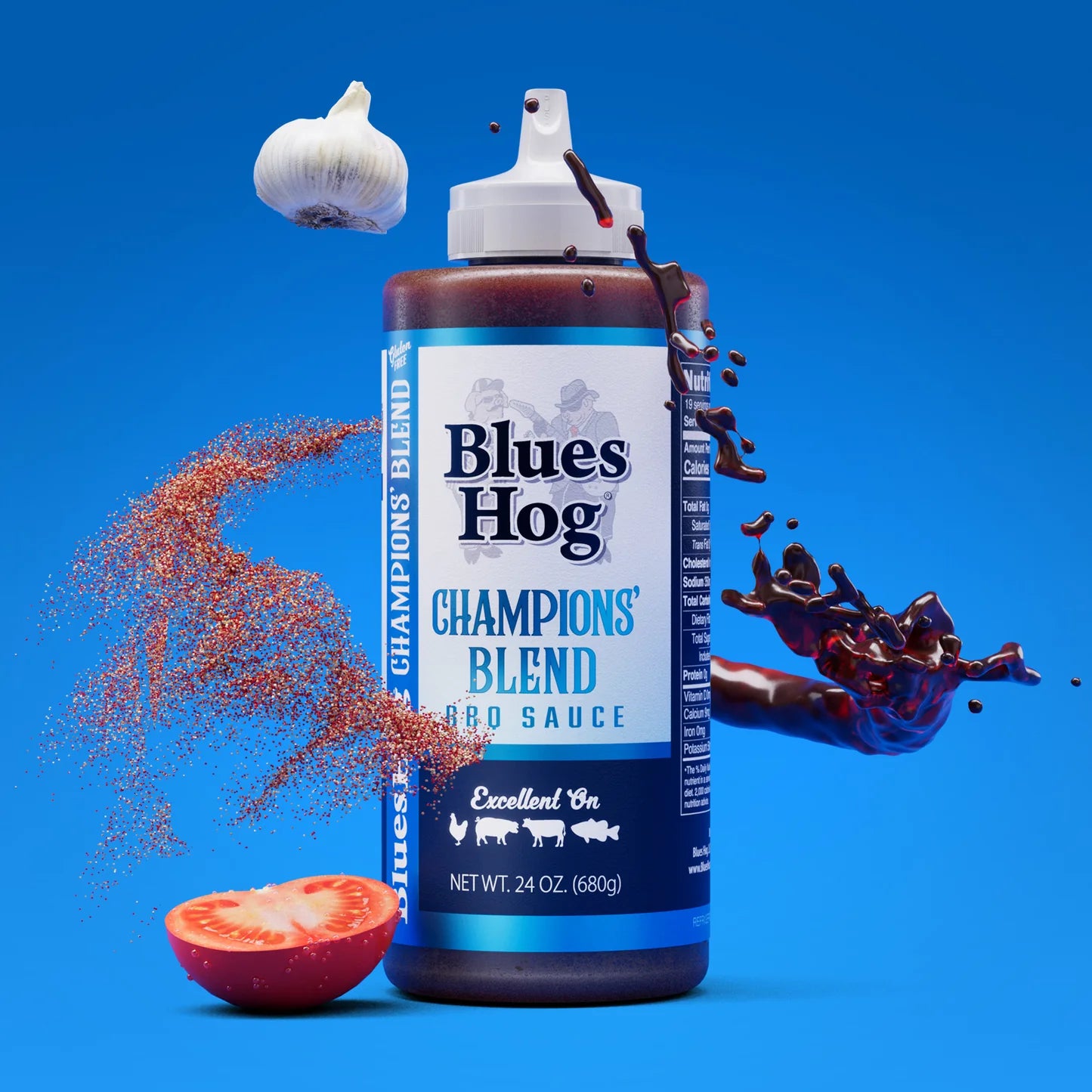 Blues Hog Champions' Blend BBQ Sauce (24 oz) - Sweet, Smokey & Tangy