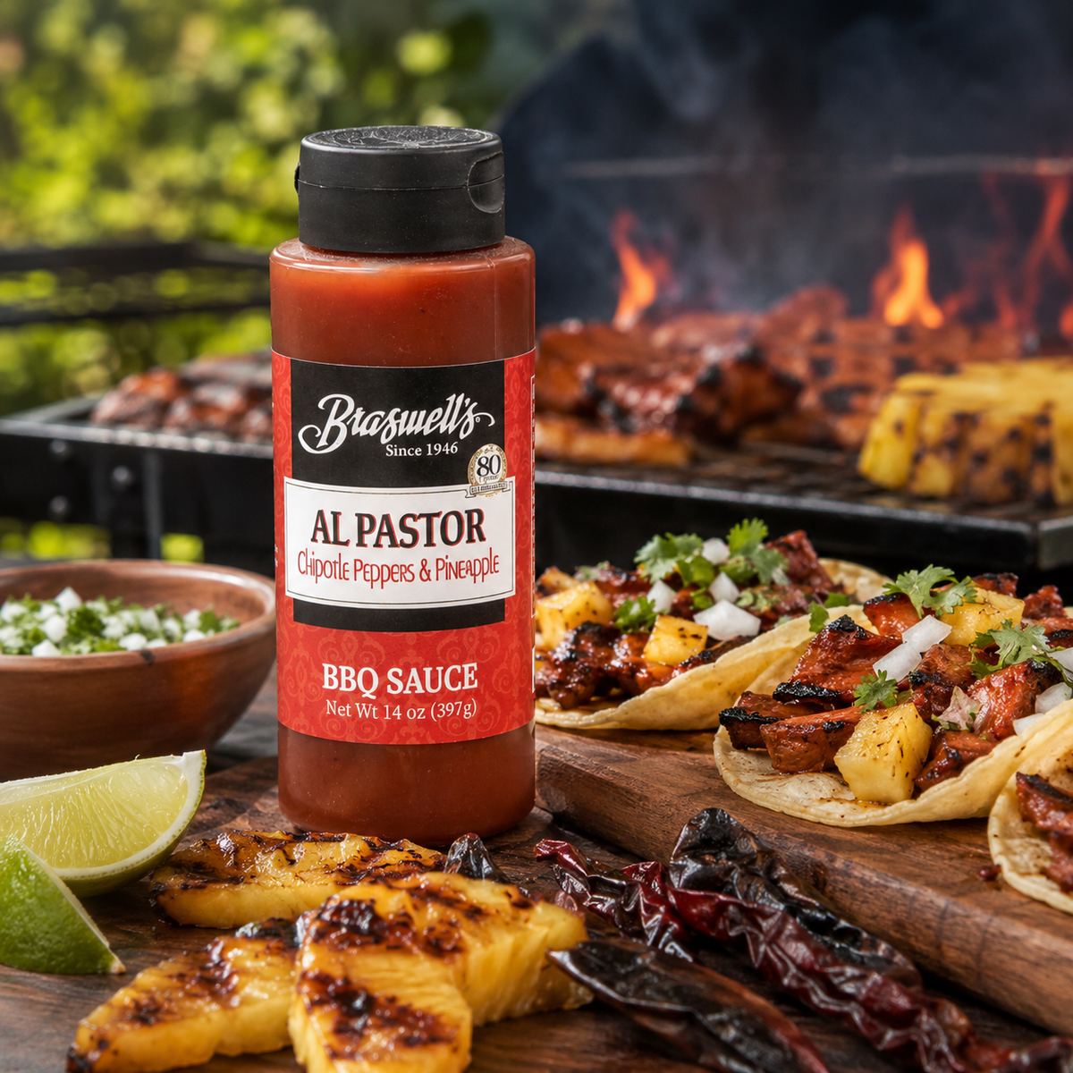 Braswell's Al Pastor BBQ Sauce (14 oz)