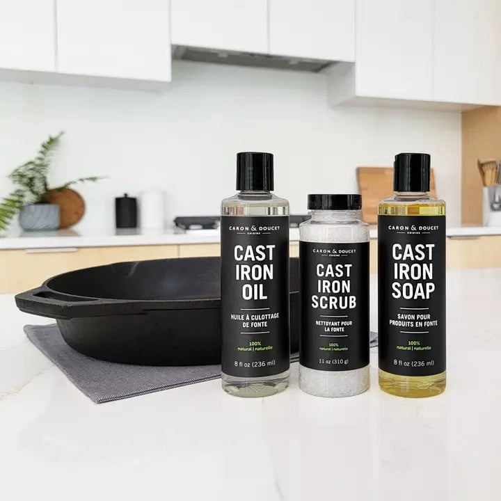 Cast Iron Mastery Bundle: 12" Skillet, Care Set & Grilling Gloves