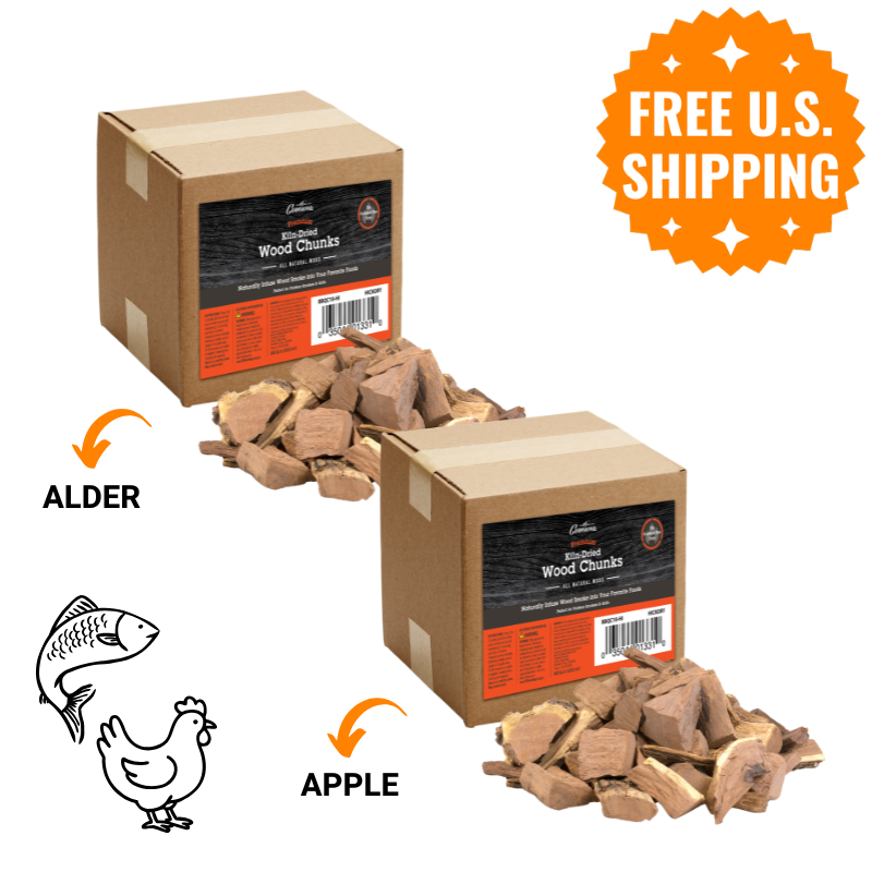Catch & Cook 2-Pack: Alder + Apple Wood Chunks (20lbs total)