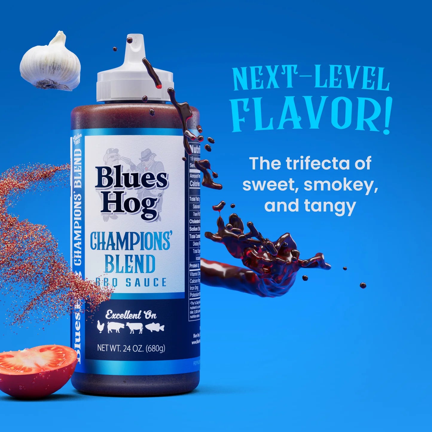 Blues Hog Champions' Blend BBQ Sauce (24 oz) - Sweet, Smokey & Tangy
