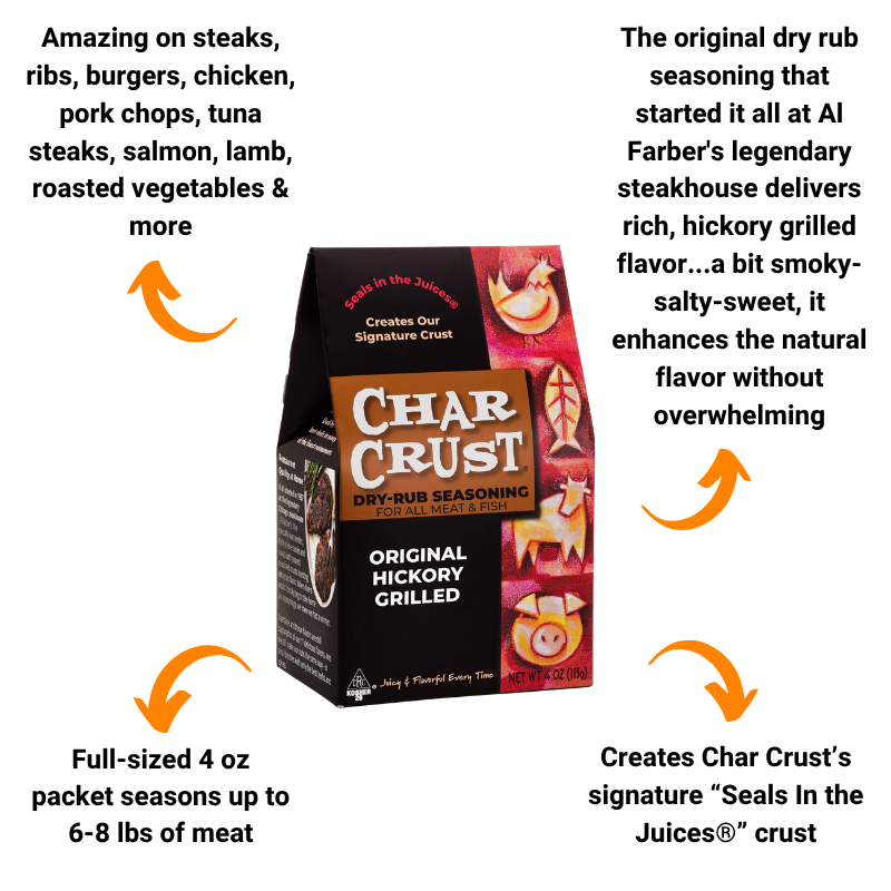 Original Hickory Grilled Seasoning by Char Crust (4 oz)