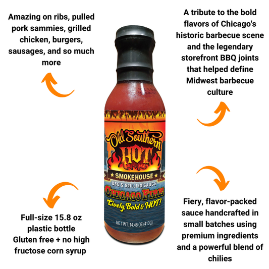 Chicago Fire BBQ Sauce by Old Southern BBQ (15.8 oz)