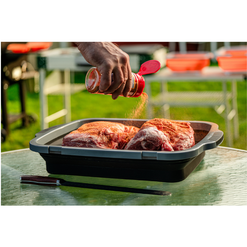 Smoker Essentials Bundle: Drip EZ Prep Tub + Resting Blanket + Grilling Gloves + Tongs + Free Rub