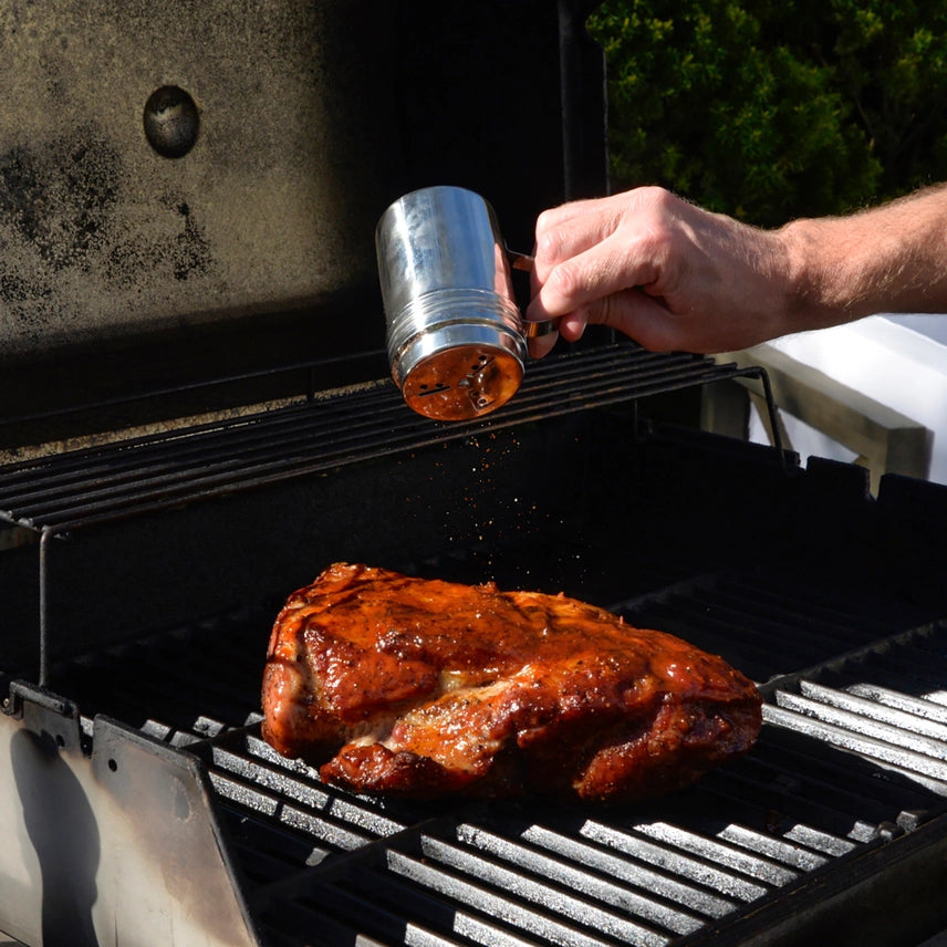 10 oz Stainless Steel Dry Rub Shaker w/ Handle by TableCraft