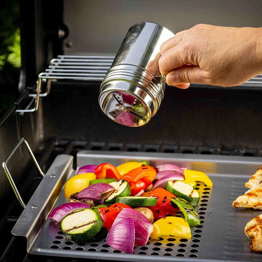 10 oz Stainless Steel Dry Rub Shaker w/ Handle by TableCraft