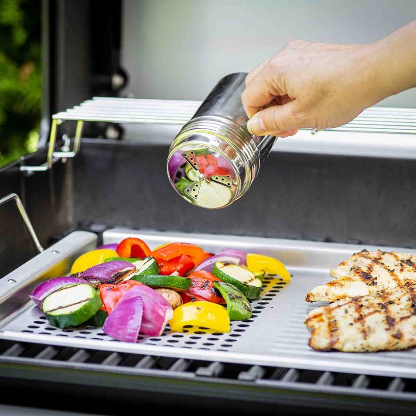 10 oz Stainless Steel Dry Rub Shaker w/ Handle by TableCraft