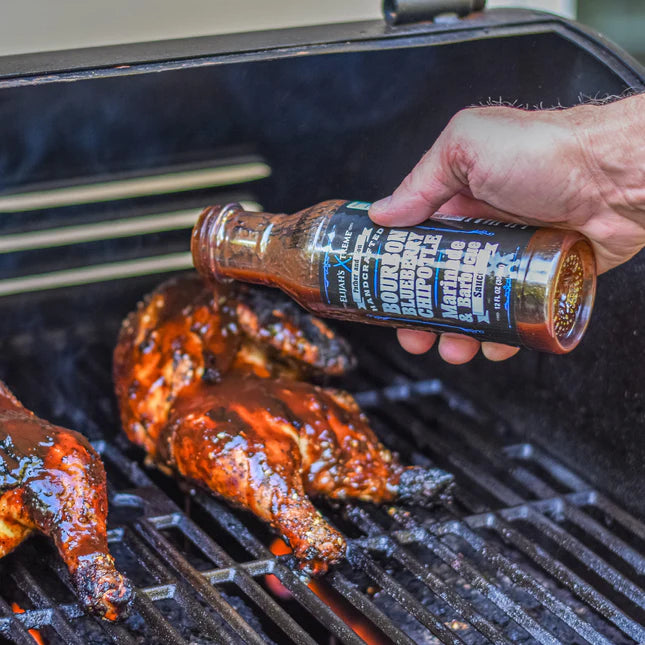 Elijah's Xtreme Bourbon Blueberry Chipotle BBQ Sauce & Marinade (12 oz)