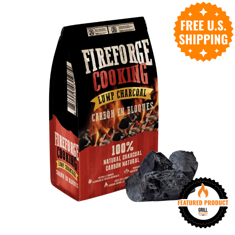 MagneCHEF Grilling Gloves + Lump Charcoal by FireForge Cooking (17.8 lb)