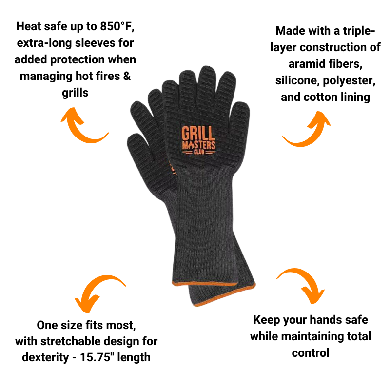 Extra Long Grilling Gloves Infographic