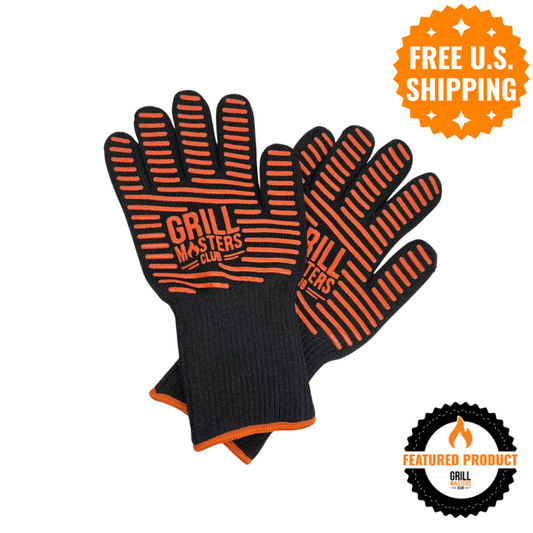 Grill Masters Club High Temperature Grilling & BBQ Gloves (Safe Up to 850°F)
