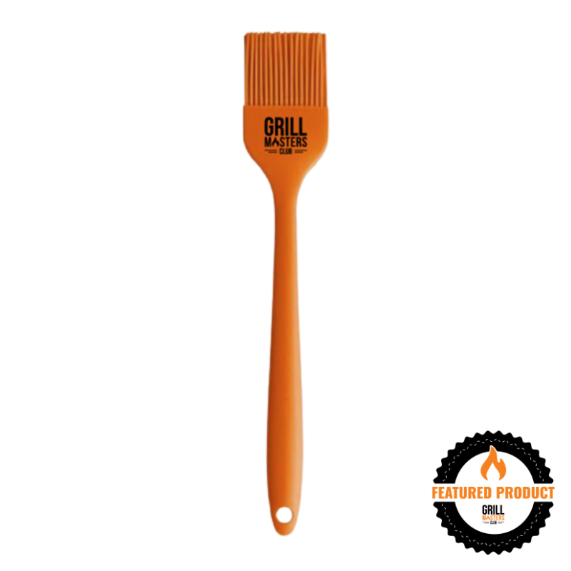 Grill Masters Club 8.5" Silicone BBQ Mop Brush - Orange