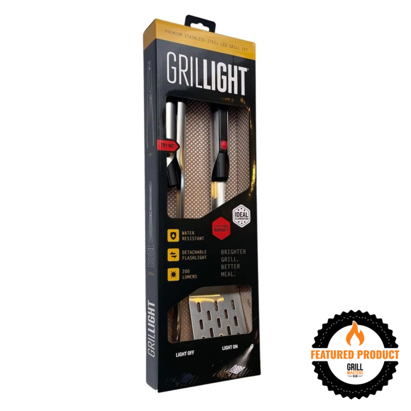 Midnight Smoker Bundle: LED Tongs & Spatula + Grill Light + Grill Mitts