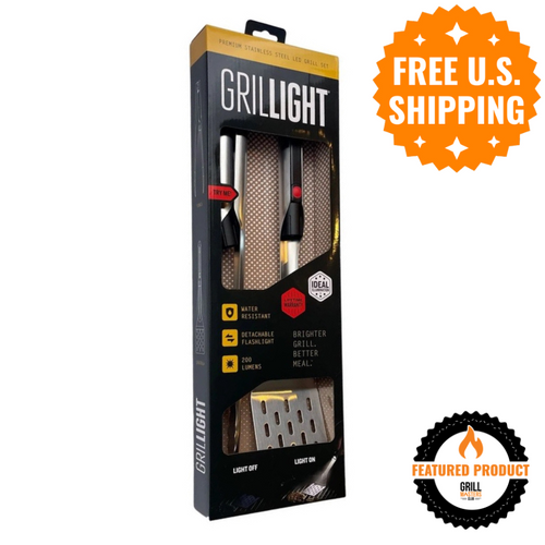 2-Piece LED Spatula & Smart Tongs Gift Set by Grillight