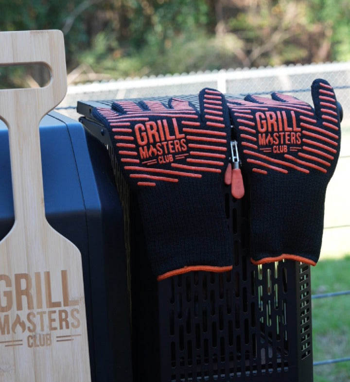 Smoke & Flame Bundle: Cherry + Hickory Wood Chunks (20 lbs) + High-Temp BBQ Gloves