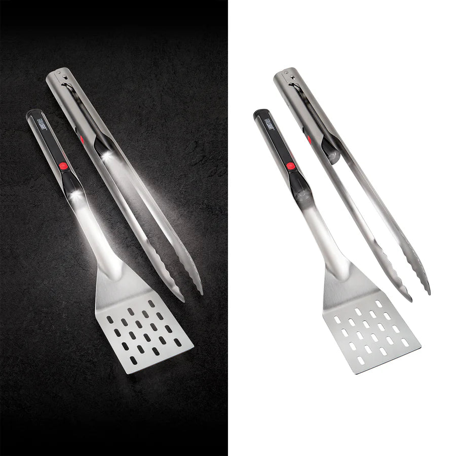 Midnight Smoker Bundle: LED Tongs & Spatula + Grill Light + Grill Mitts