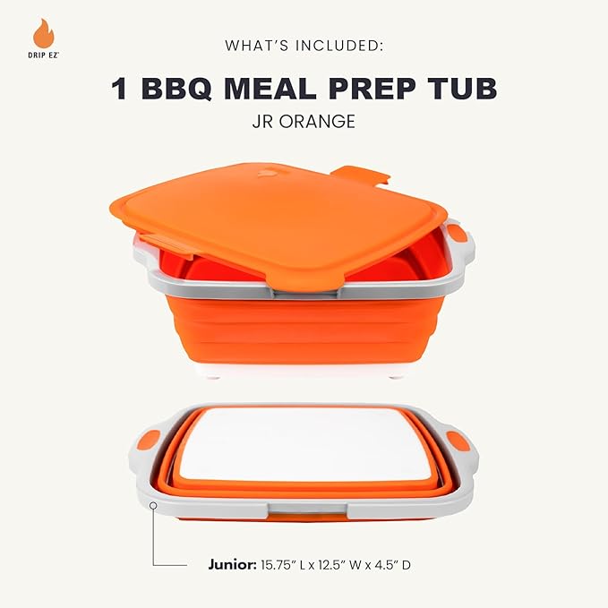 2-Pack: XL & Jr BBQ Prep Tubs by Drip EZ
