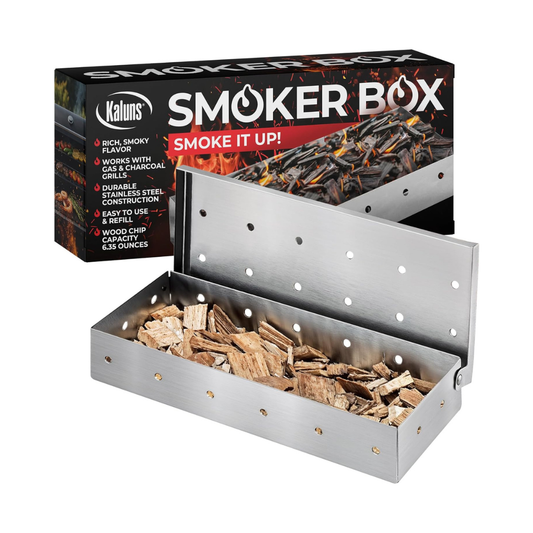 Stainless Steel Smoker Box with Hinged Lid by Kaluns