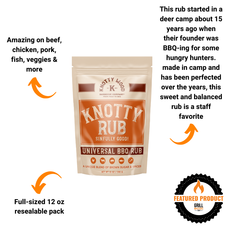 Almond Wood BBQ Pellets (20lb) + Knotty Rub (12 oz) by Knotty Wood