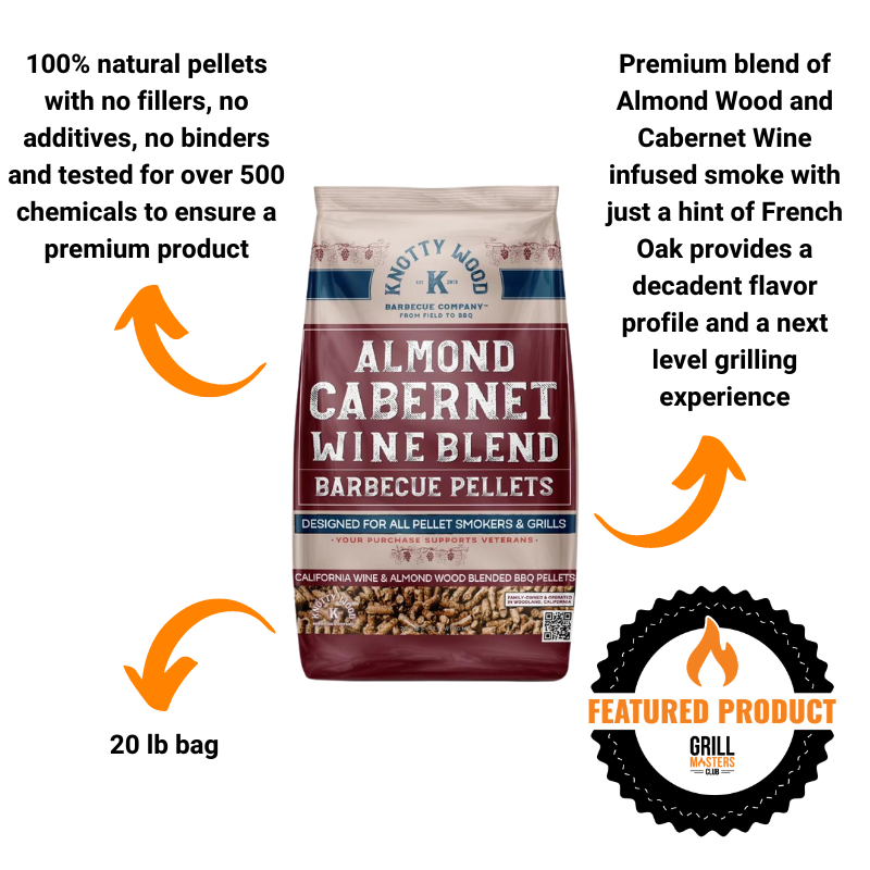 2 Pack: 100% Pure Almond Wood & Almond Cabernet Barbecue Pellets by Knotty Wood (2 x 20lb)