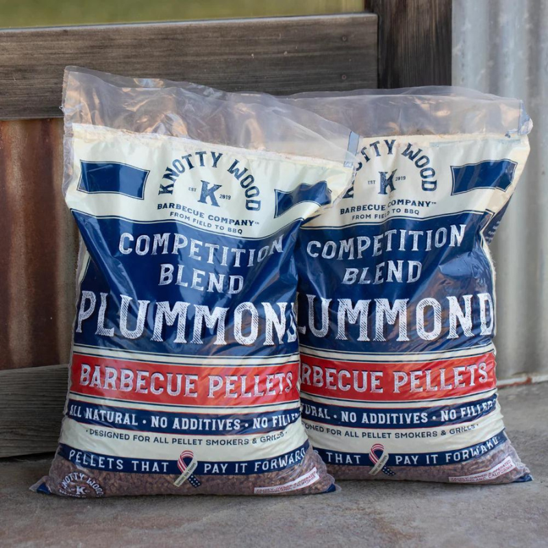 2 Pack: Plummond & Plum Cabernet Wood Barbecue Pellets by Knotty Wood (2 x 20lb)
