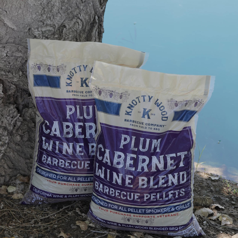 2 Pack: Plummond & Plum Cabernet Wood Barbecue Pellets by Knotty Wood (2 x 20lb)