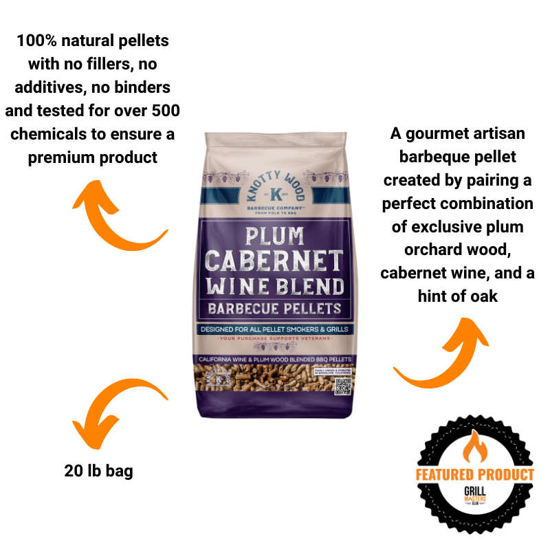 2 Pack: Plummond & Plum Cabernet Wood Barbecue Pellets by Knotty Wood (2 x 20lb)