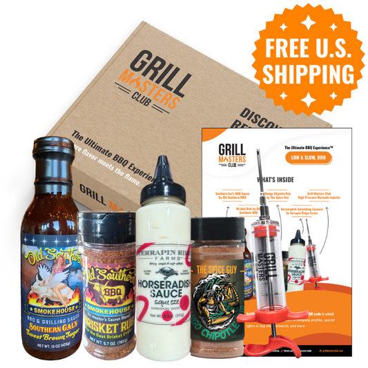 Low & Slow, Bro BBQ Box - Brisket, Prime Rib & Pork Belly Rub & Sauce Bundle