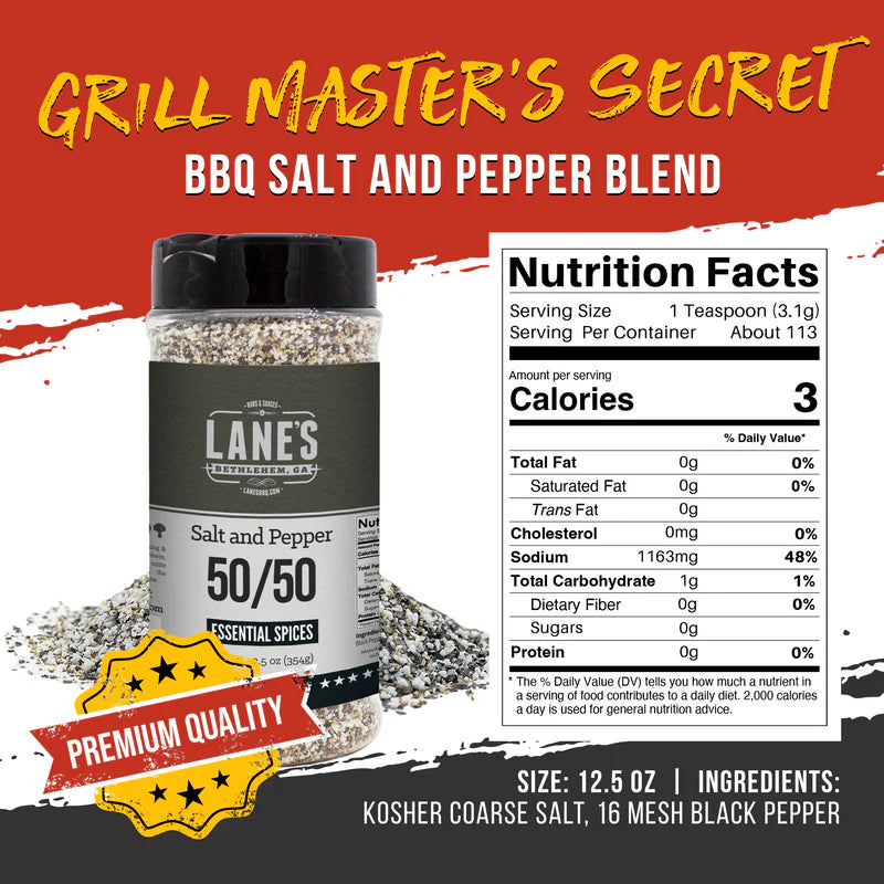 Lane's 50/50 Salt Pepper Blend (12.5 oz)