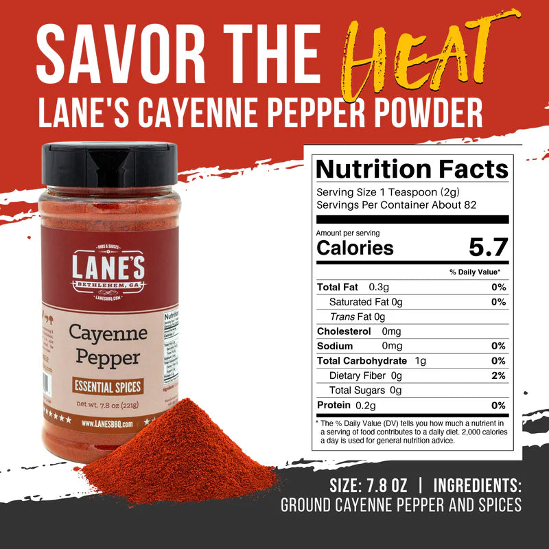 Ground Cayenne Pepper by Lane’s BBQ (7.8 oz)