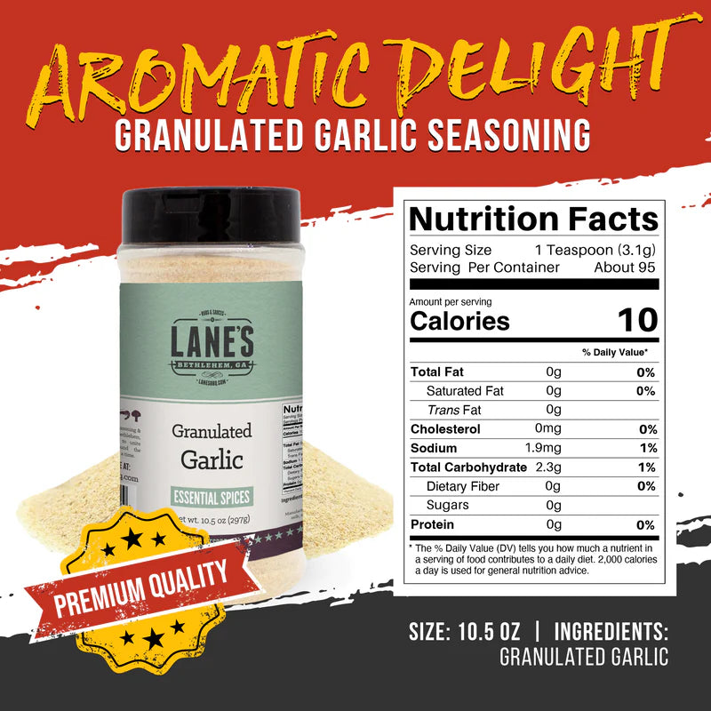Granulated Garlic by Lane’s BBQ (10.5 oz)