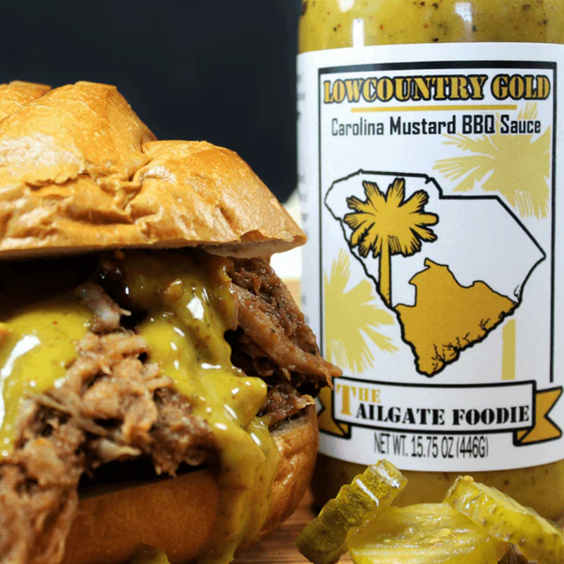 Lowcountry Gold: Carolina Mustard BBQ Sauce by the Tailgate Foodie (15.75 oz)