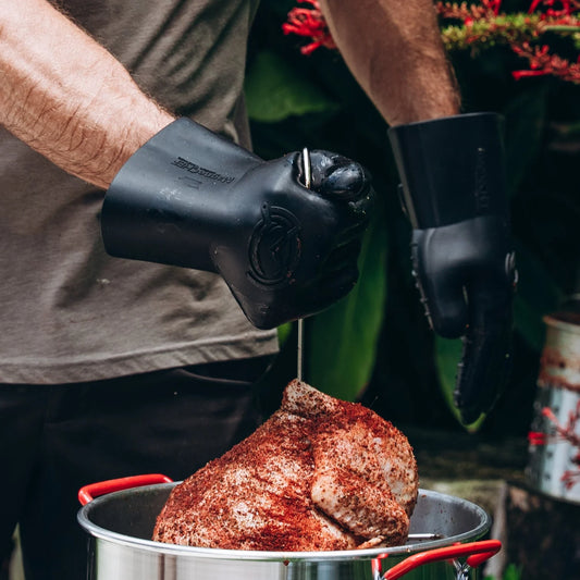 BBQ Champion's Bundle: Prep Tub, Grill Cleaning Set, 4-in-1 Spatula, Magnetic Grilling Gloves